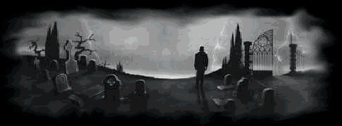 Gif animé gothique cimetère